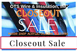 CLOSEOUT SALE tab